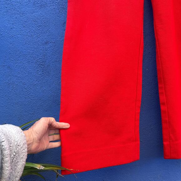 vintage red wide leg cropped pant - Picture 3 of 6